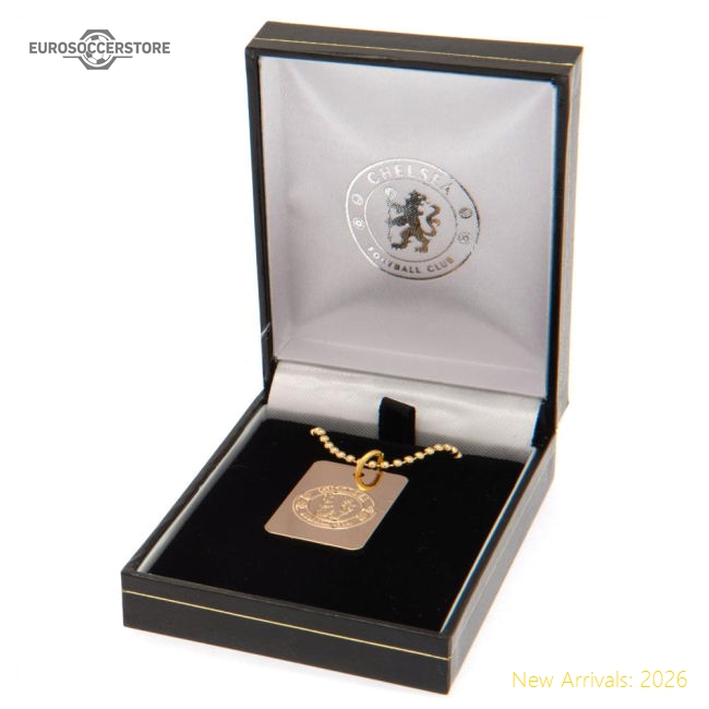 Chelsea FC Gold Plated Dog Tag & Chain-Football Jersey Hub