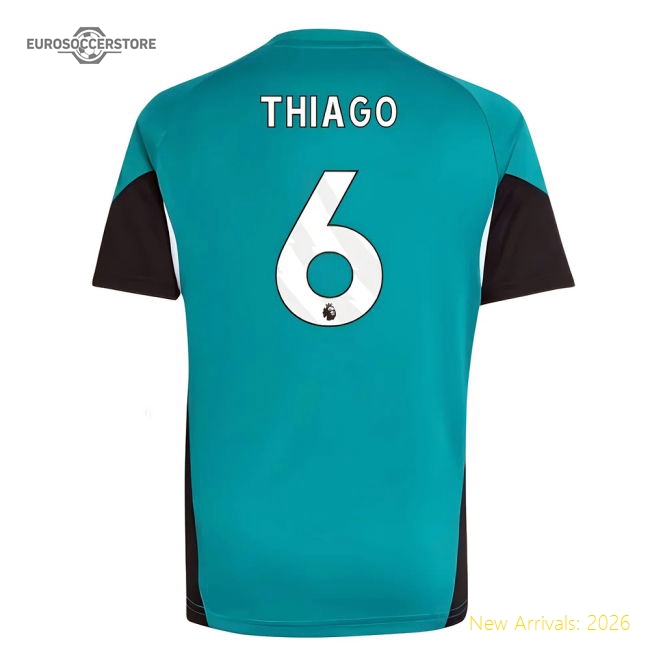2025-2026 Liverpool EU Training Jersey (Green) - Kids (Thiago 6)-Football Jersey Hub