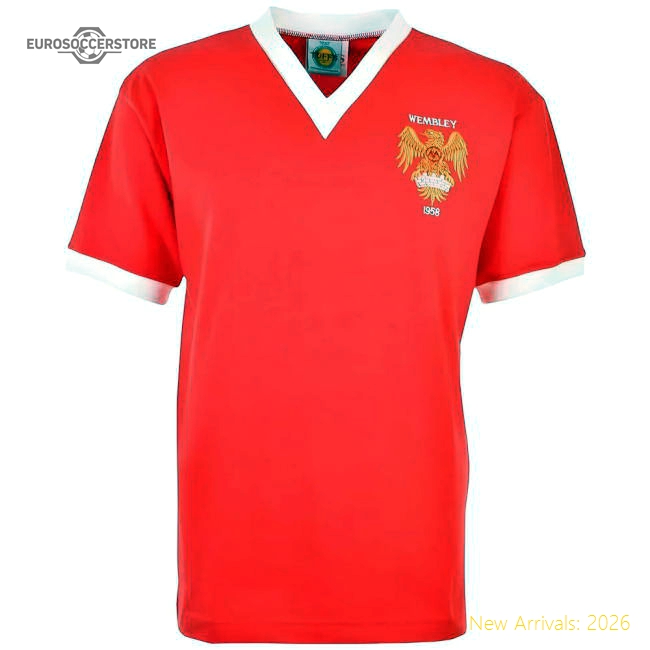 Manchester Reds 1958 FACF Kids Retro Football Shirt-Football Jersey Hub