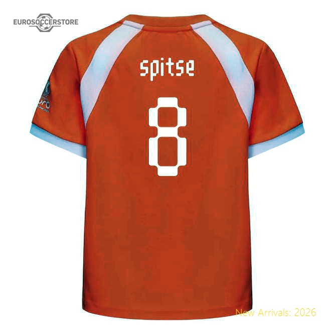 2025 Netherlands WEC Poly T-shirt (Orange) - Kids (Spitse 8)-Football Jersey Hub