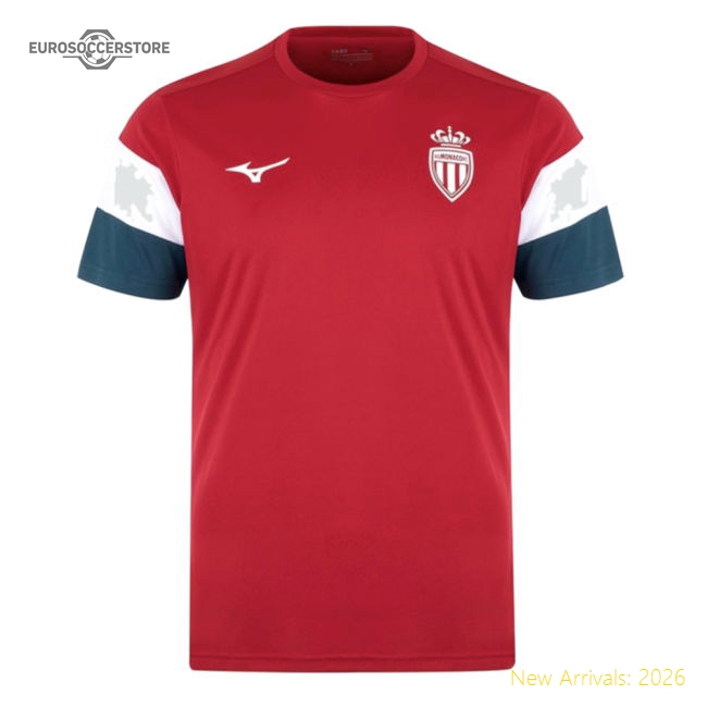 2025-2026 AS Monaco Pre Match Shirt (Red)-Football Jersey Hub
