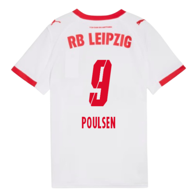 2025-2026 Red Bull Leipzig Home Shirt (Kids) (Poulsen 9)-Football Jersey Hub
