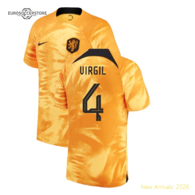 2022-2023 Holland Home Shirt (VIRGIL 4)-Football Jersey Hub