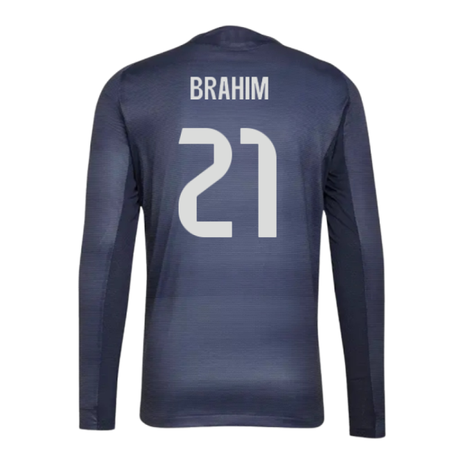 2025-2026 Real Madrid Authentic Long Sleeve Away Shirt (Brahim 21)-Football Jersey Hub