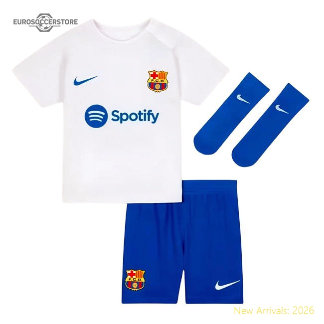2023-2024 Barcelona Away Baby Kit (Lewandowski 9)-Football Jersey Hub