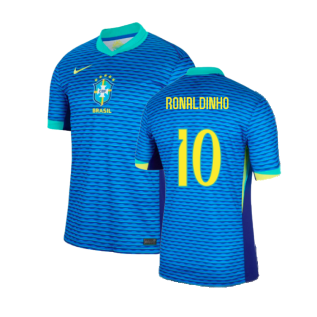 2024-2025 Brazil Away Shirt (Ronaldinho 10)-Football Jersey Hub
