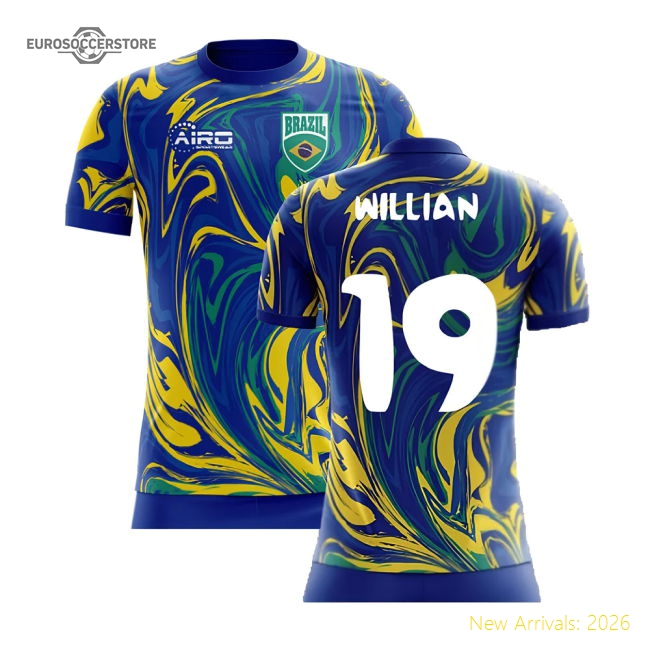 2025-2026 Brazil Away Concept Shirt (Willian 19) - Kids-Football Jersey Hub
