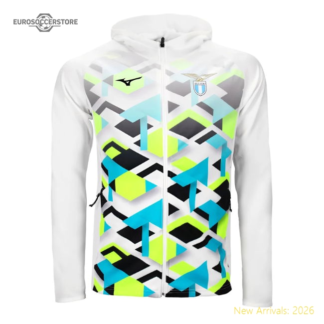 2024-2025 Lazio Hooded Walkout Jacket (White)-Football Jersey Hub