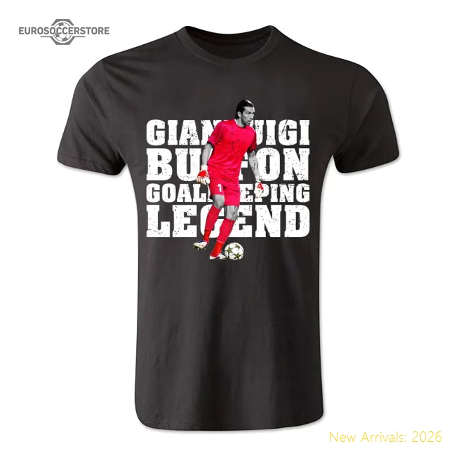 Gianluigi Buffon Goalkeeping Legend T-Shirt (Black) - Kids-Football Jersey Hub