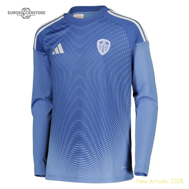 2025-2026 Leeds Home Long Sleeve Goalkeeper Shirt (Blue) - Kids (Darlow 26)-Football Jersey Hub