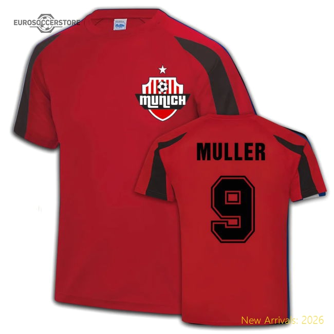 Bayern Munich Sports Training Jersey (Gerd Muller 9)-Football Jersey Hub