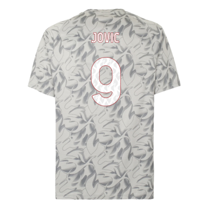2025-2026 AC Milan Warm Up Jersey (Smokey Gray) (Jovic 9)-Football Jersey Hub
