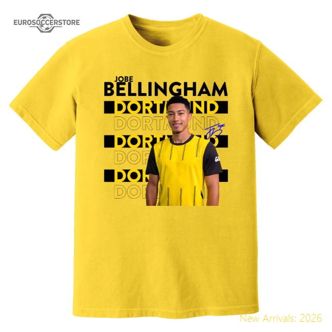 Jobe Bellingham Dortmund New Signing T-Shirt (Yellow)-Football Jersey Hub
