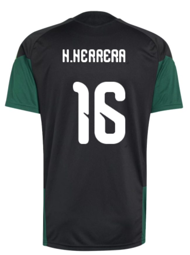 2026-2027 Mexico Training Jersey (Black) (H.Herrera 16)-Football Jersey Hub
