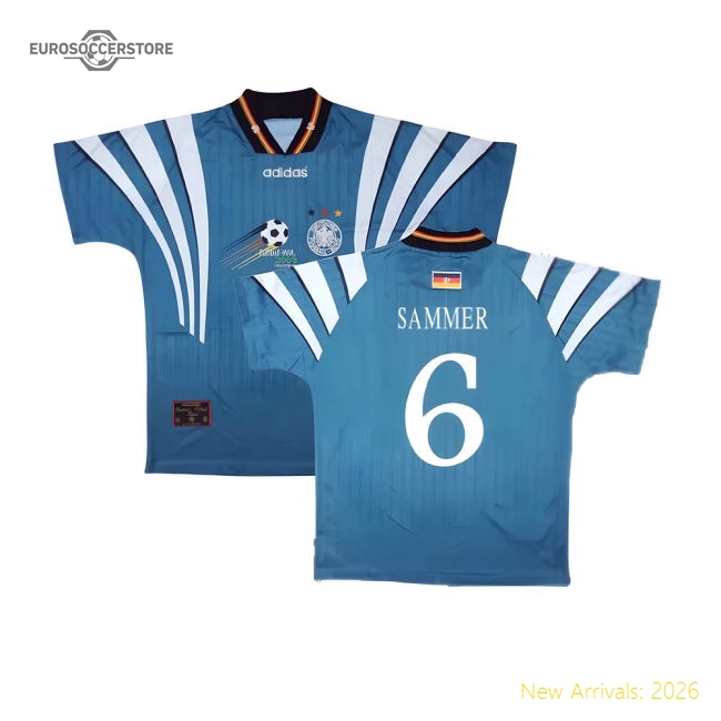 Germany 1996-98 Away Shirt ((Very Good) S) (Sammer 6)-Football Jersey Hub