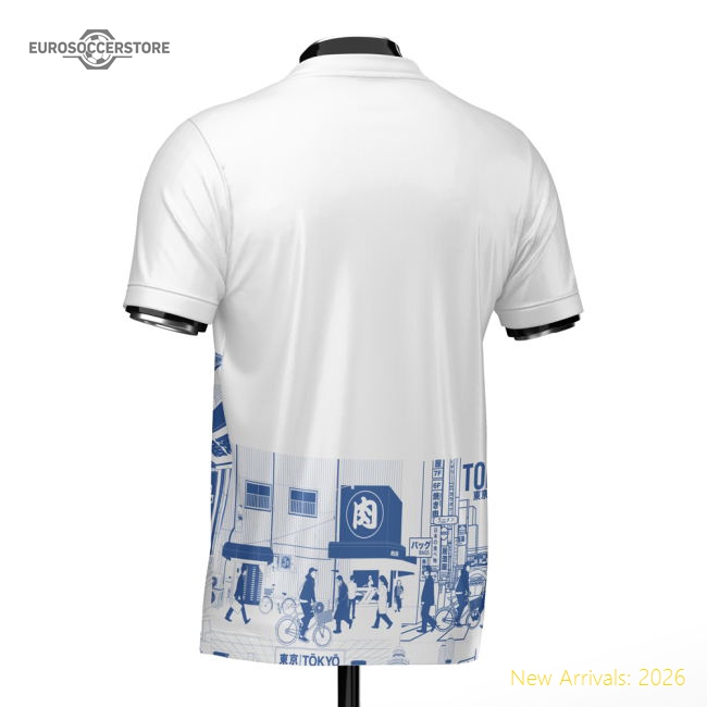 Japan Tokyo Heritage Football Jersey Blue (Wolvate) Adult Short Sleeve-Football Jersey Hub