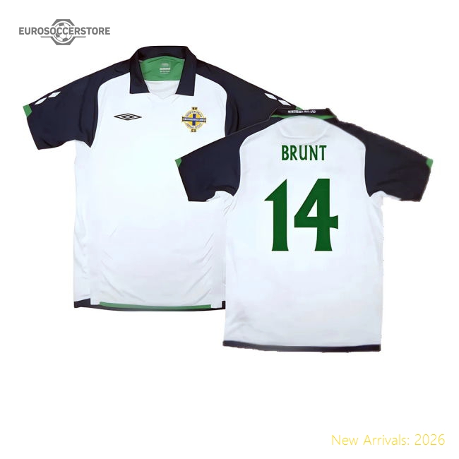 Northern Ireland 2009-10 Away Shirt ((Very Good) XL) (Brunt 14)-Football Jersey Hub