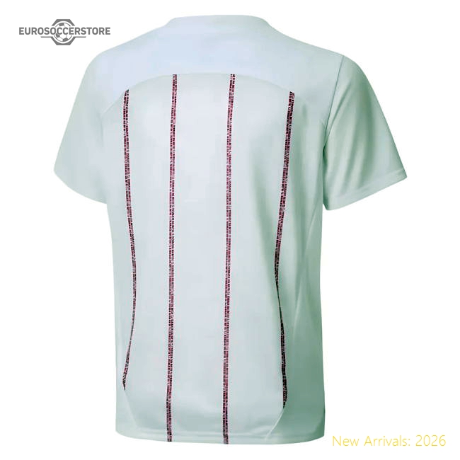 2024-2025 Man City Prematch SS Jersey (White) - Kids-Football Jersey Hub