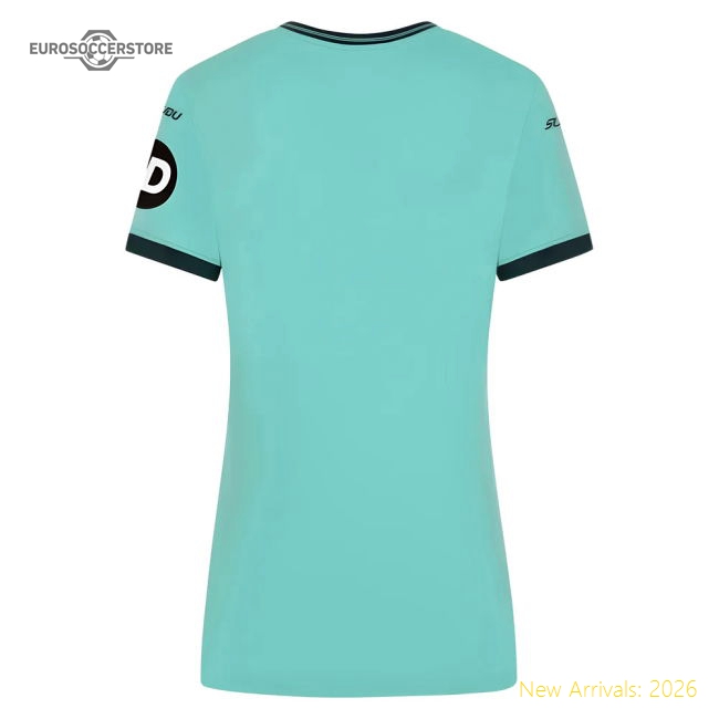 2025-2026 Wolves Away Shirt (Womens)-Football Jersey Hub