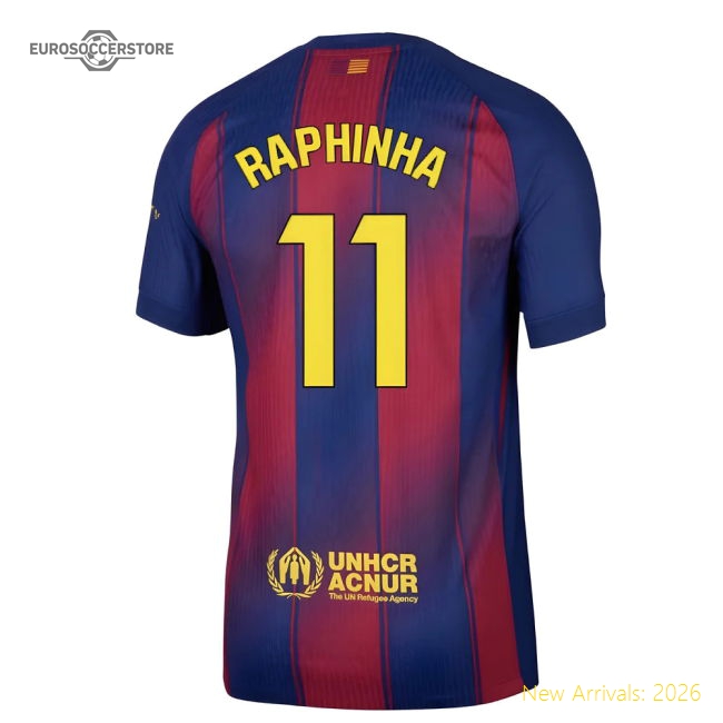2025-2026 Barcelona Authentic Home Shirt (Raphinha 11)-Football Jersey Hub