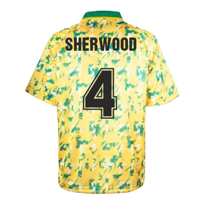 Norwich City 1993 Home Retro Shirt (SHERWOOD 4)-Football Jersey Hub