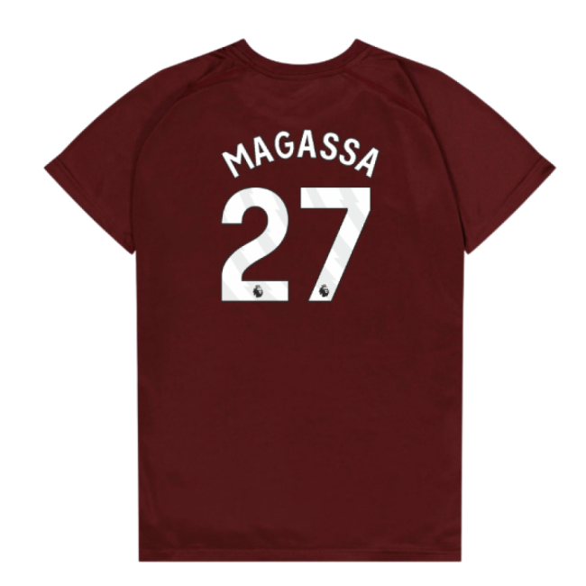 West Ham United Poly T-Shirt (Claret/Blue) - Kids (Magassa 27)-Football Jersey Hub