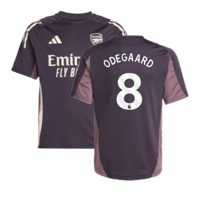 2024-2025 Arsenal Training Jersey (Aurora Black) - Kids (Odegaard 8)-Football Jersey Hub