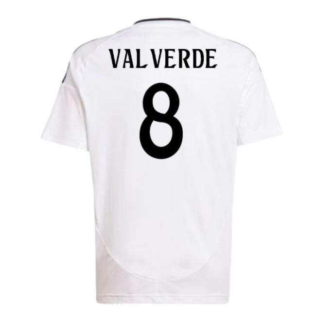 2024-2025 Real Madrid Home Shirt (Kids) (Valverde 8)-Football Jersey Hub