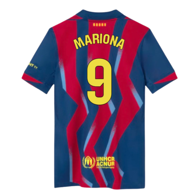 2025-2026 Barcelona Fourth Shirt (Kids) (Mariona 9)-Football Jersey Hub
