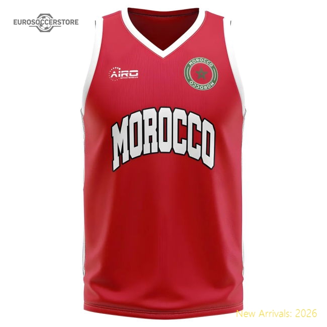 Morocco Home Concept Basketball Shirt-Football Jersey Hub