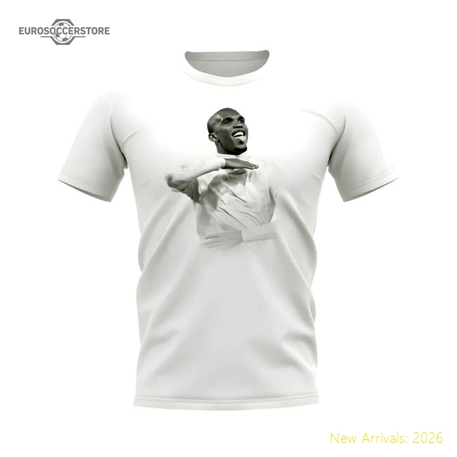 Samuel Eto\'o Cameroon Legend T-Shirt (White)-Football Jersey Hub
