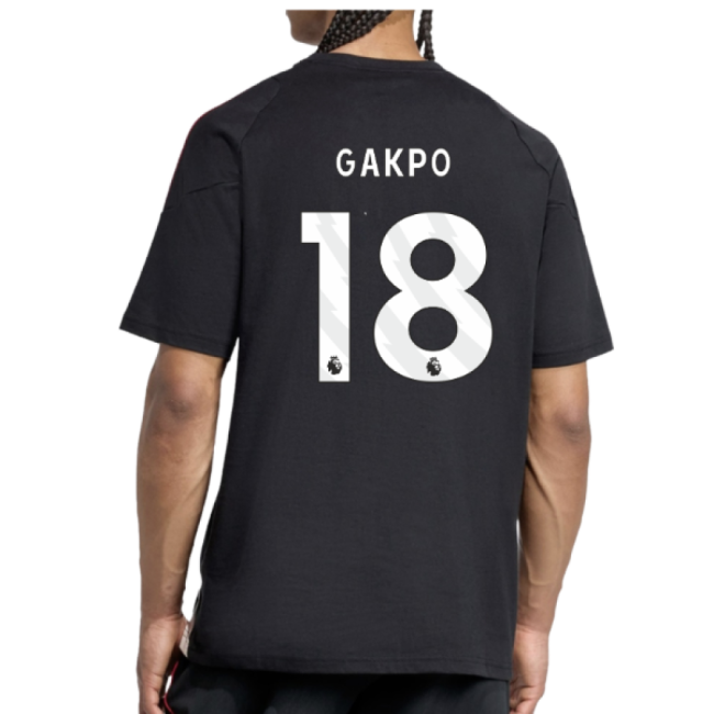 2025-2026 Liverpool Training Tee (Black) (Gakpo 18)-Football Jersey Hub