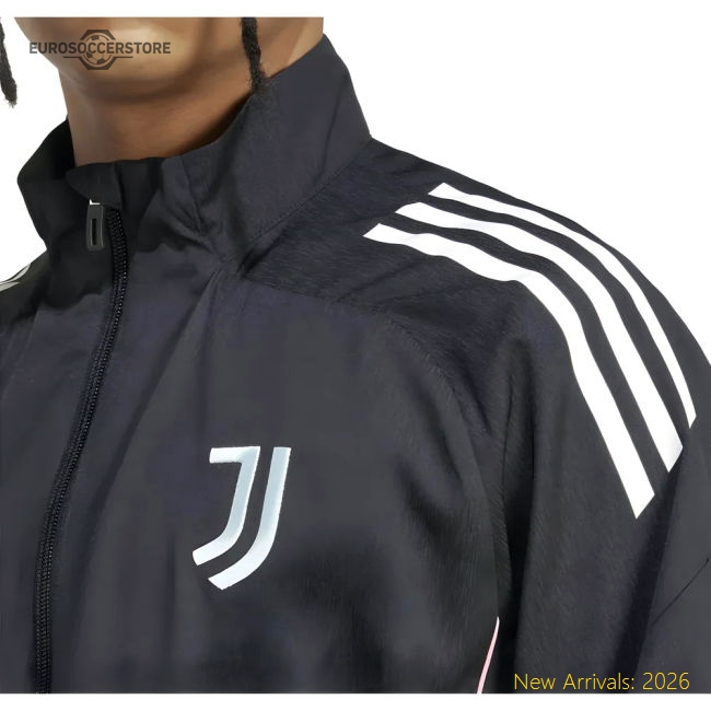 2025-2026 Juventus Presentation Jacket (Black)-Football Jersey Hub