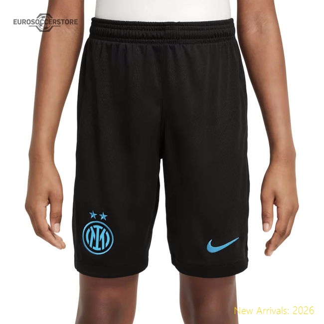 2025-2026 Inter Milan Home Shorts (Black) - Kids-Football Jersey Hub