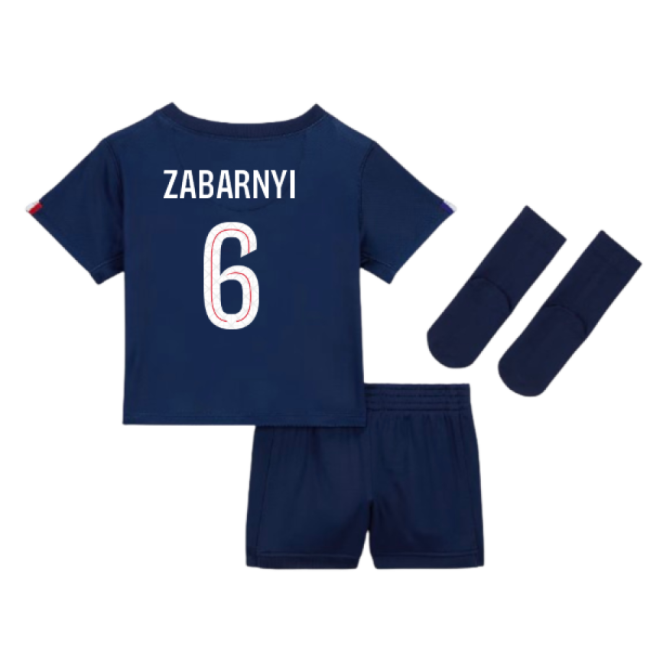 2025-2026 PSG Home Baby Kit (Zabarnyi 6)-Football Jersey Hub