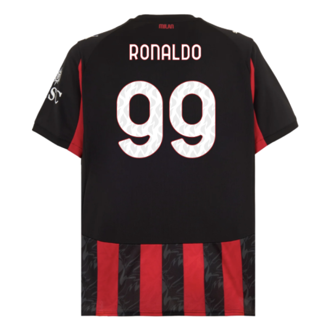 2025-2026 AC Milan Home Shirt (Ronaldo 99)-Football Jersey Hub
