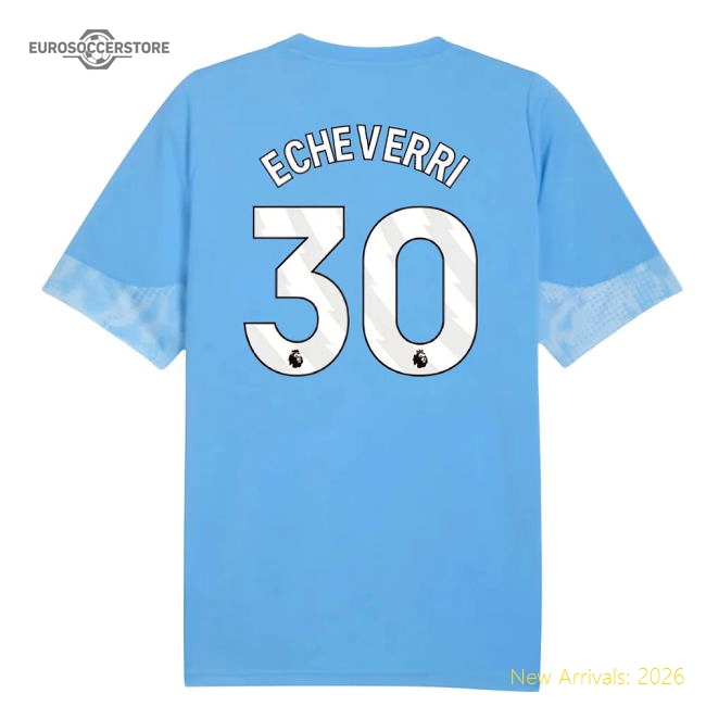 2025-2026 Man City Training Jersey (Light Blue) (Echeverri 30)-Football Jersey Hub
