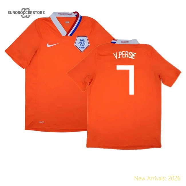 Holland 2008-10 Home Shirt ((Excellent) M) (V.Persie 7)-Football Jersey Hub
