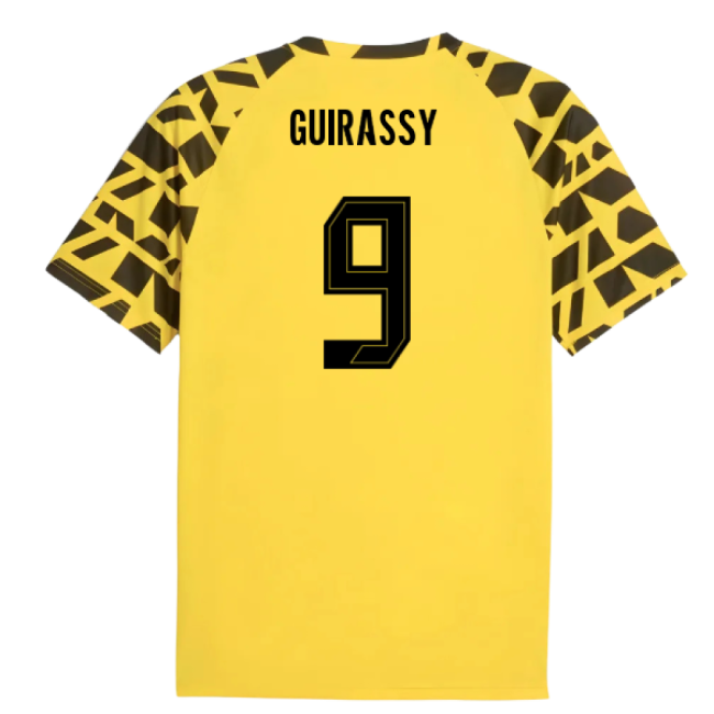 2025-2026 Borussia Dortmund Warm Up Jersey (Yellow) (Guirassy 9)-Football Jersey Hub