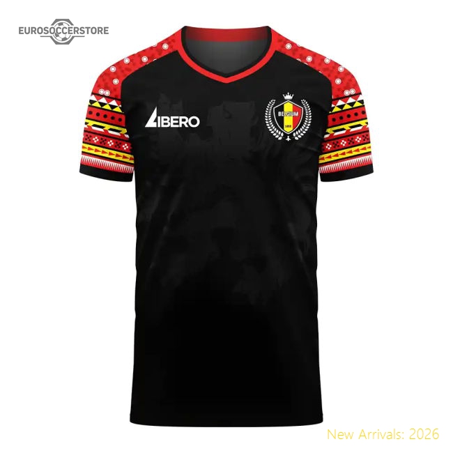 Belgium 2025-2026 Away Concept Football Kit (Libero) (E HAZARD 10)-Football Jersey Hub