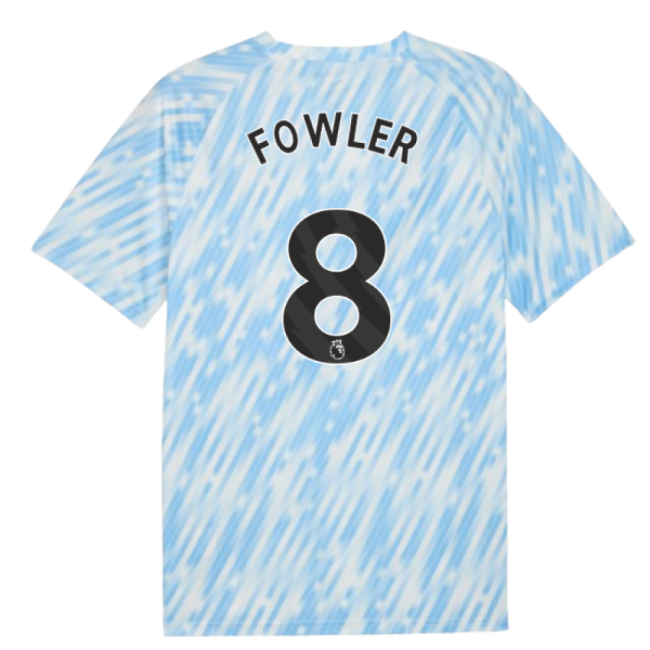 2025-2026 Man City Warm Up Jersey (Silver Sky) (Fowler 8)-Football Jersey Hub