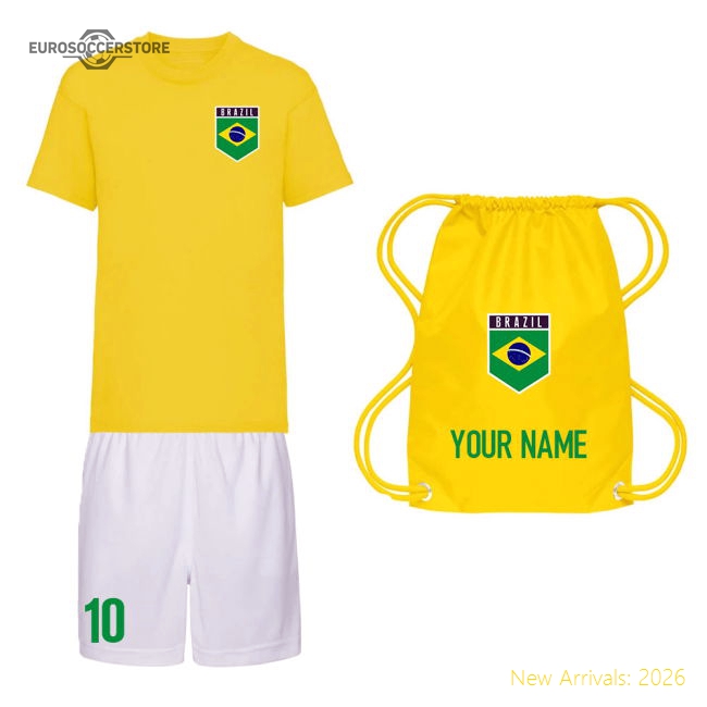 Personalised Brazil Training Kit Package-Football Jersey Hub