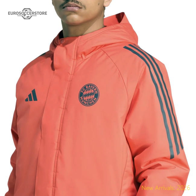 2025-2026 Bayern Munich Parka (Easy Coral)-Football Jersey Hub