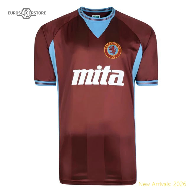 Score Draw Aston Villa 1982 1984 Retro Football Shirt-Football Jersey Hub