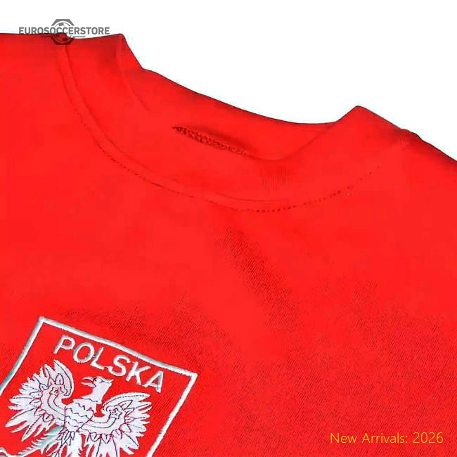 Poland 1970s Red Retro Football Shirt-Football Jersey Hub