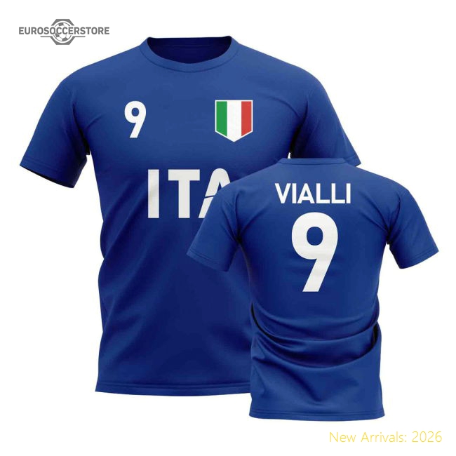 Gianluca Vialli Country Code Hero T-Shirt (Blue)-Football Jersey Hub