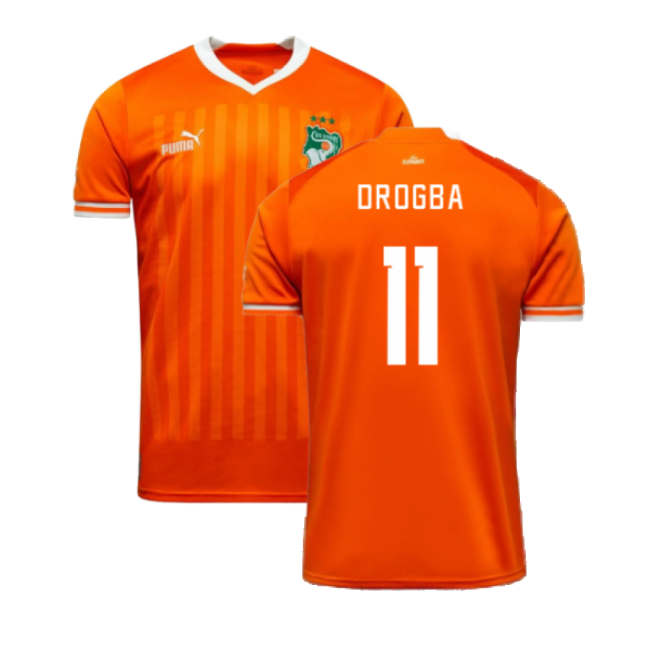 2023 Ivory Coast Home AFCON Winner Shirt (Drogba 11)-Football Jersey Hub