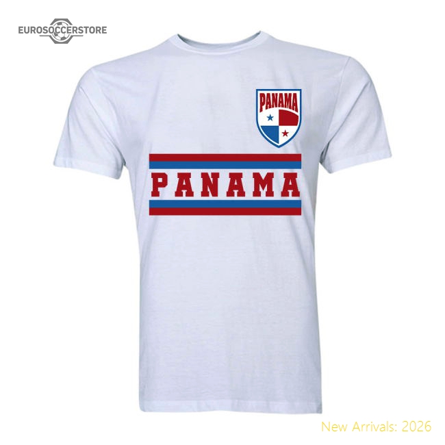Panama Core Football Country T-Shirt (White)-Football Jersey Hub