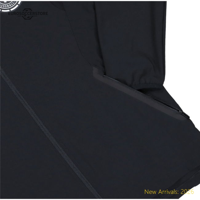 2026-2027 Germany Tiro Travel Full Zip Windbreaker (Black)-Football Jersey Hub