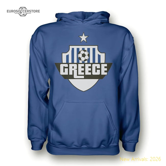 Greece Country Logo Hoody (black) - Kids-Football Jersey Hub